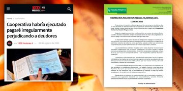 Cooperativa sale al paso de acusaciones por presunta acción irregular con pagarés