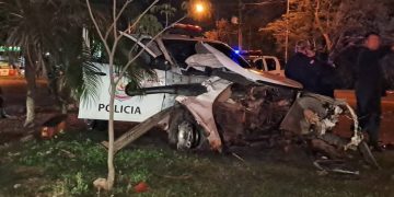 Patrullera de la Policía involucrada en siniestro vial en Ypané