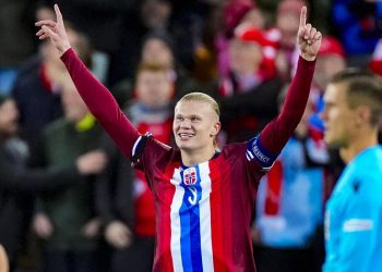 Haaland se disculpó con el arquero de Moldavia, por haberle marcado 5 goles