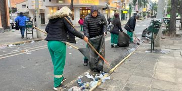 Festejos dejaron gran cantidad acumulada de residuos