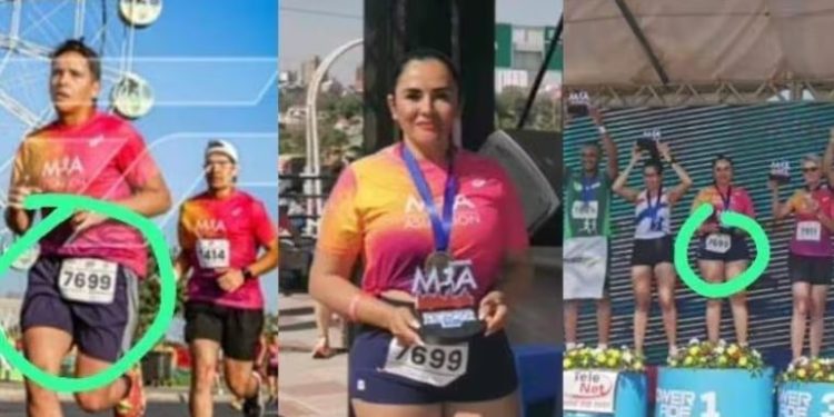 Competidora de maratón subió al podio con trampa: ¡Se hizo suplantar por un hombre!