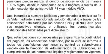 IPS recuerda a asegurados que el control de sobreviviencia puede hacerse digitalmente