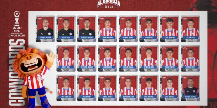 Paraguay ya tiene a sus convocados para el Mundial Sub 20 Chile 2025