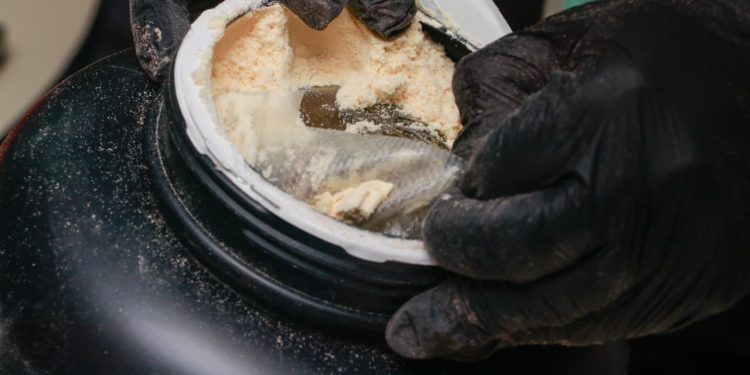 SENAD intercepta droga oculta en potes de proteína en polvo procedente de Estados Unidos