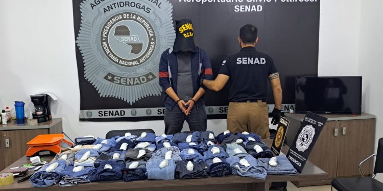 Senad incautó cocaína en jeans durante controles en Silvio Pettirossi