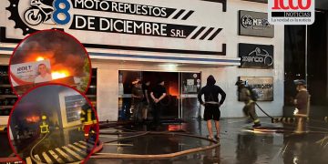 Incendio consume depósito de repuestos en Coronel Oviedo