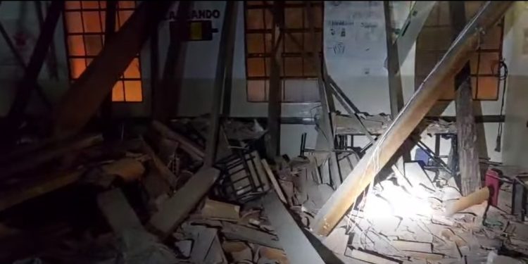 Colapsó el techo de un aula en un colegio privado en Lambaré