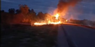 Incendio de camión cisterna deja un muerto y un herido en Boquerón
