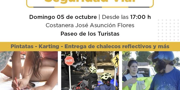 Día Nacional de la Seguridad Vial este domingo en la Costanera