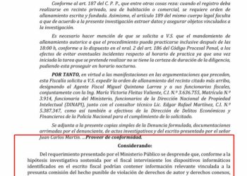 Ésta es la orden de allanamiento al Banco Atlas