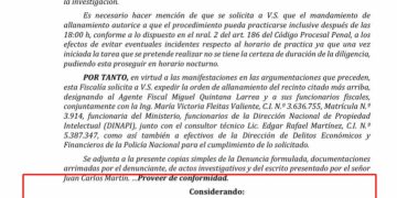 Ésta es la orden de allanamiento al Banco Atlas