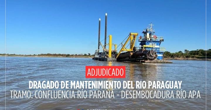 MOPC adjudica trabajos de dragado y mantenimiento del río Paraguay