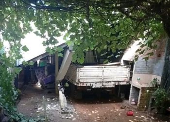 Camión pequeño arrolló y mató a una niña en el patio de su casa