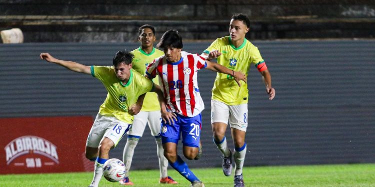 Caída de la selección paraguaya sub 16 contra Brasil en partido amistoso
