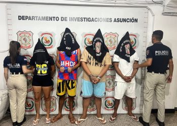 Cuatro aprehendidos por asalto a cambista sobre calle Palma