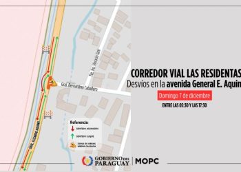 Implementan desvíos temporales en la avenida Elizardo Aquino durante el fin de semana