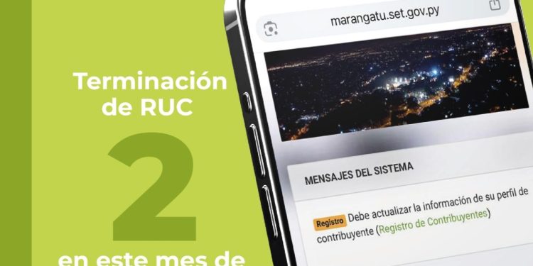 Contribuyentes con terminación de RUC «2» deben actualizar sus datos en diciembre