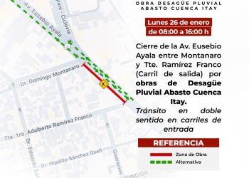 Municipalidad anuncian cierre de tramo de la Avda. Eusebio Ayala