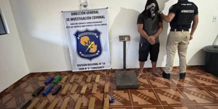 Ypejhú: cae miembro del Comando Vermelho en operativo antidrogas