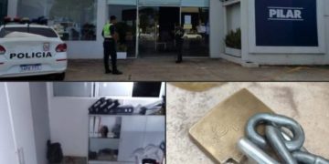 Hurtan caja fuerte con dinero y otros objetos de una tienda en Mariano Roque Alonso