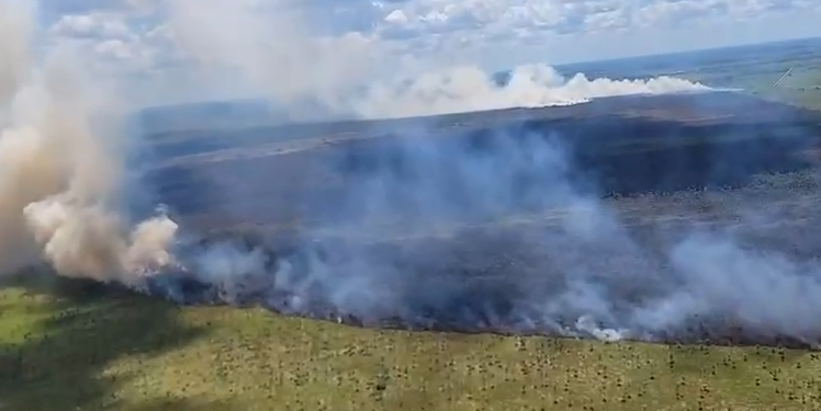 Incendio en Chaco’i en zona de propiedad que sería de los Vaesken