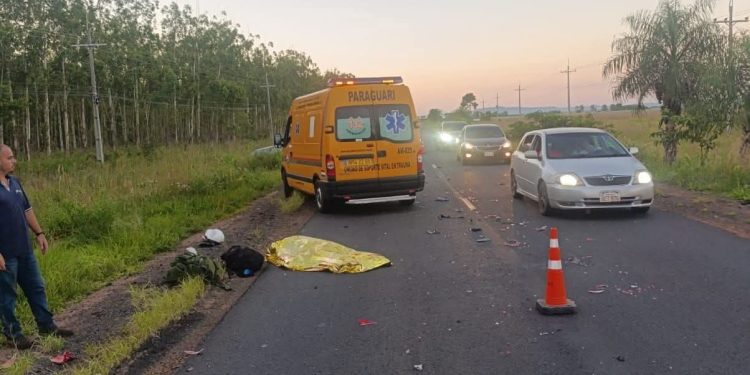 Siniestro vial se cobró la vida de un motociclista en Paraguarí