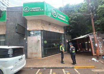 Violento asalto a casa de cambios en el microcentro de Ciudad del Este