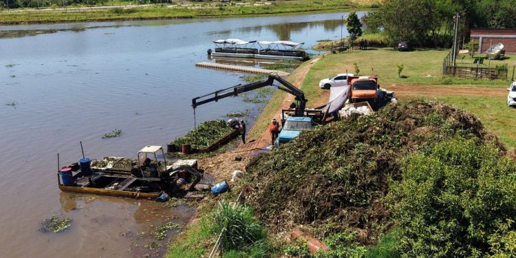 EBY avanza con la limpieza del subembalse del arroyo Poti’y