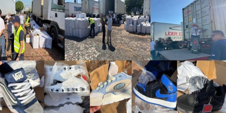 Millonaria incautación de productos falsificados en puerto privado de Luque