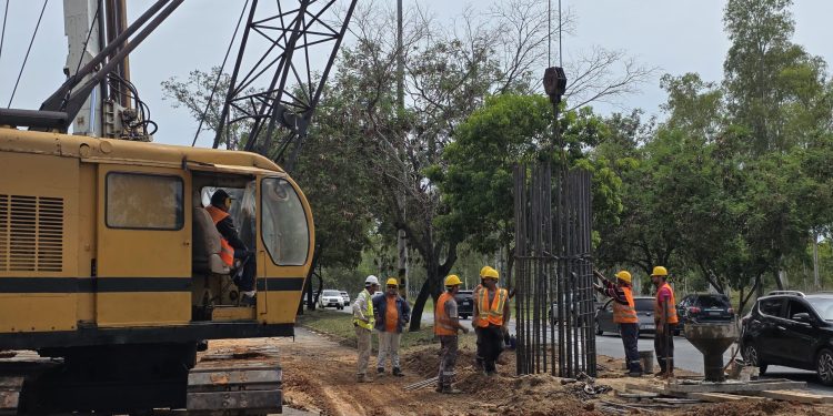 Obras del Corredor Vial Las Residentas continúan con la base del futuro viaducto