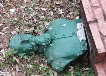 Municipalidad de Pirayú ya está intentado reparar el monumento dañado del Gral. Díaz