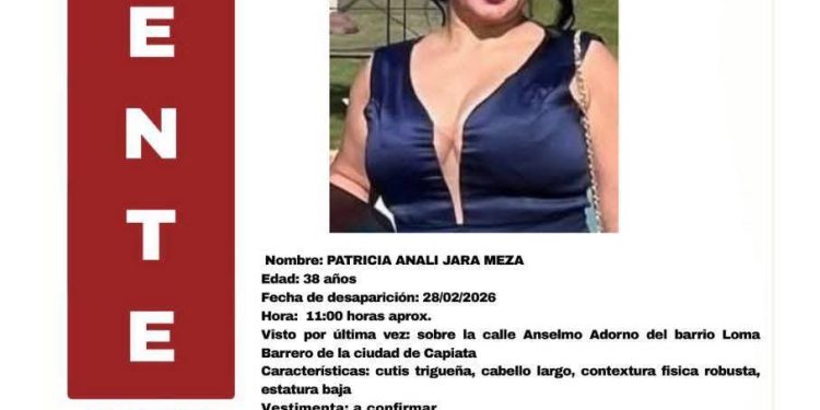 La búsqueda de una mujer desaparecida en Capiatá