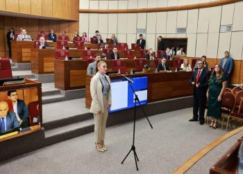 Guadalupe Aveiro juró como senadora en lugar de Erico Galeano