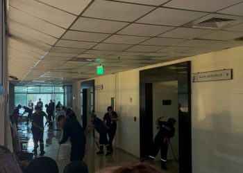 Un sector del Palacio de Justicia se inundó durante la lluvia