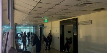 Un sector del Palacio de Justicia se inundó durante la lluvia