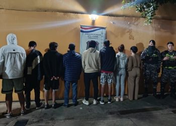 Ocho aprehendidos tras disparos al aire en Fernando de la Mora