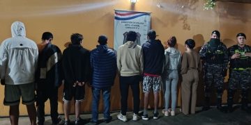 Ocho aprehendidos tras disparos al aire en Fernando de la Mora