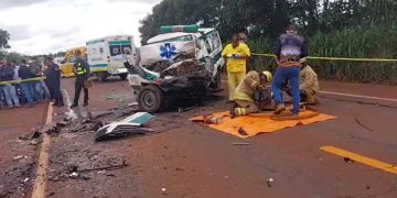 Katueté: choque entre ambulancia y camioneta deja dos fallecidos
