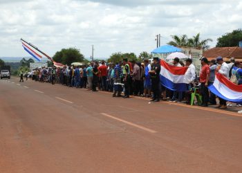 Manifestación en Cruce Ayala esta mañana