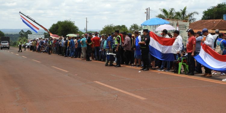 Manifestación en Cruce Ayala esta mañana