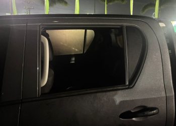 Rompieron vidrio de camioneta, se llevaron arma de fuego y otros objetos