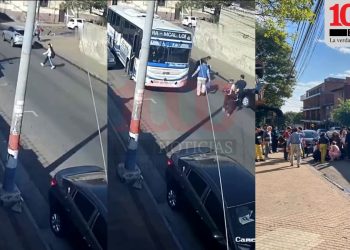 Adolescente de 14 años fue embestida por un bus en Asunción