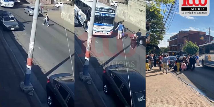 Adolescente de 14 años fue embestida por un bus en Asunción