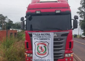 Detienen a conductor y decomisan camión con carga de aluminio y cobre triturados en Ybyrarobaná