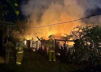 Concepción: incendio destruye por completo una vivienda en un asentamiento