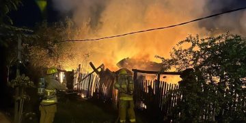Concepción: incendio destruye por completo una vivienda en un asentamiento