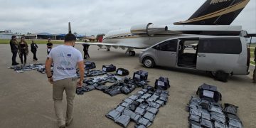 Interceptan jet procedente de Estados Unidos con 261 kilos de marihuana premium