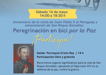 Organizan peregrinación en bicicleta hasta la Cruz del Papa en Ñu Guasu