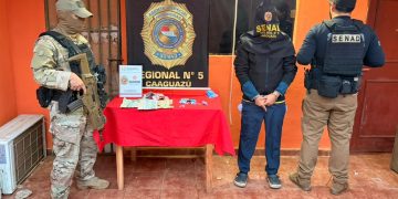 SENAD desarticula foco de microtráfico y detiene a joven en Coronel Oviedo