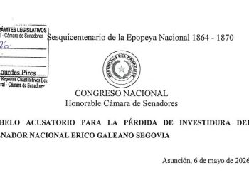 Presentan libelo acusatorio para la pérdida de investidura de Erico Galeano
